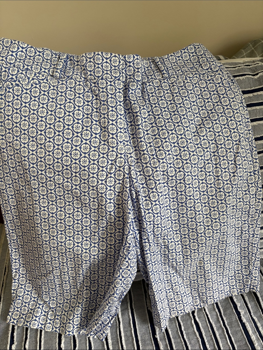 Talbots Blue and White Printed Bermuda Shorts
